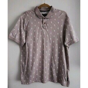 Ted Baker London Gray Palm Print Polo Mens Size Small